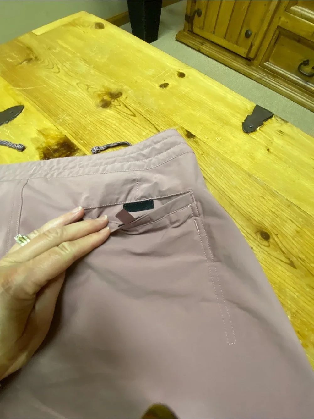 Patagonia Men’s Mauve-rose wayfarer hybrid walking shorts.